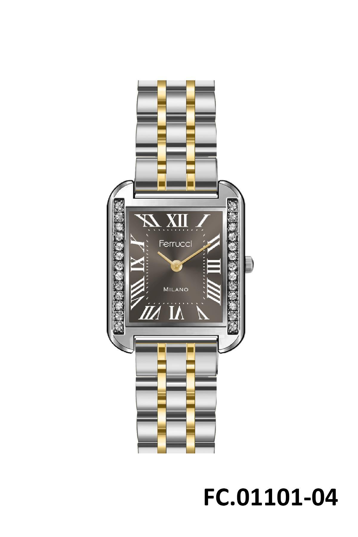 FRC.FT.1.307 Ferrucci Çelik Kordon 30 Mt Suya Dayanıklı Yeni Sezon Şık Tasarım  Kol Saati