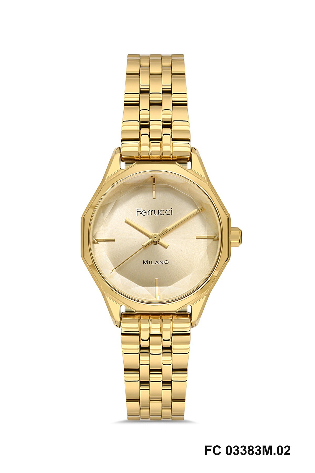 Ferrucci̇ Kesme Camli Gold Metal Kadin Kol Saati̇