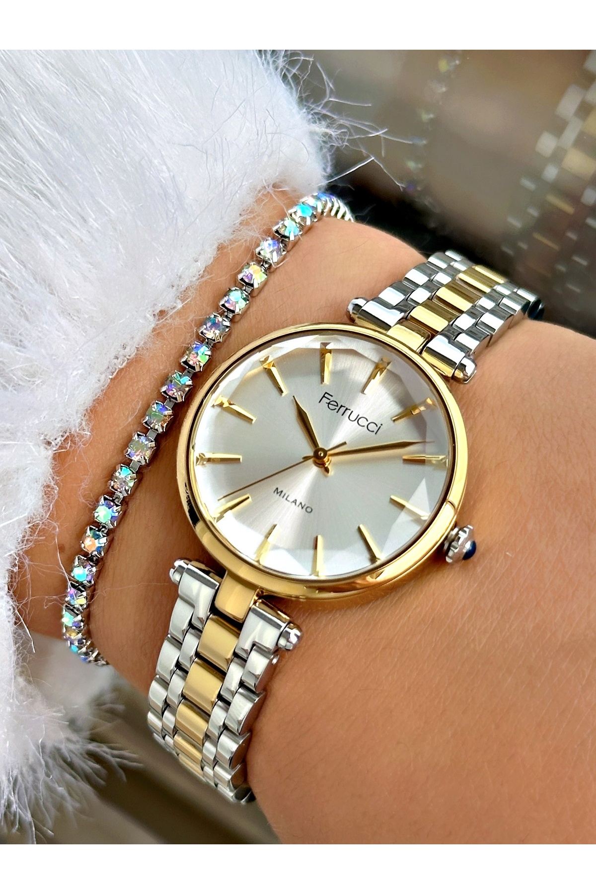 GOLD GÜMÜŞ METAL KADIN KOL SAATİ