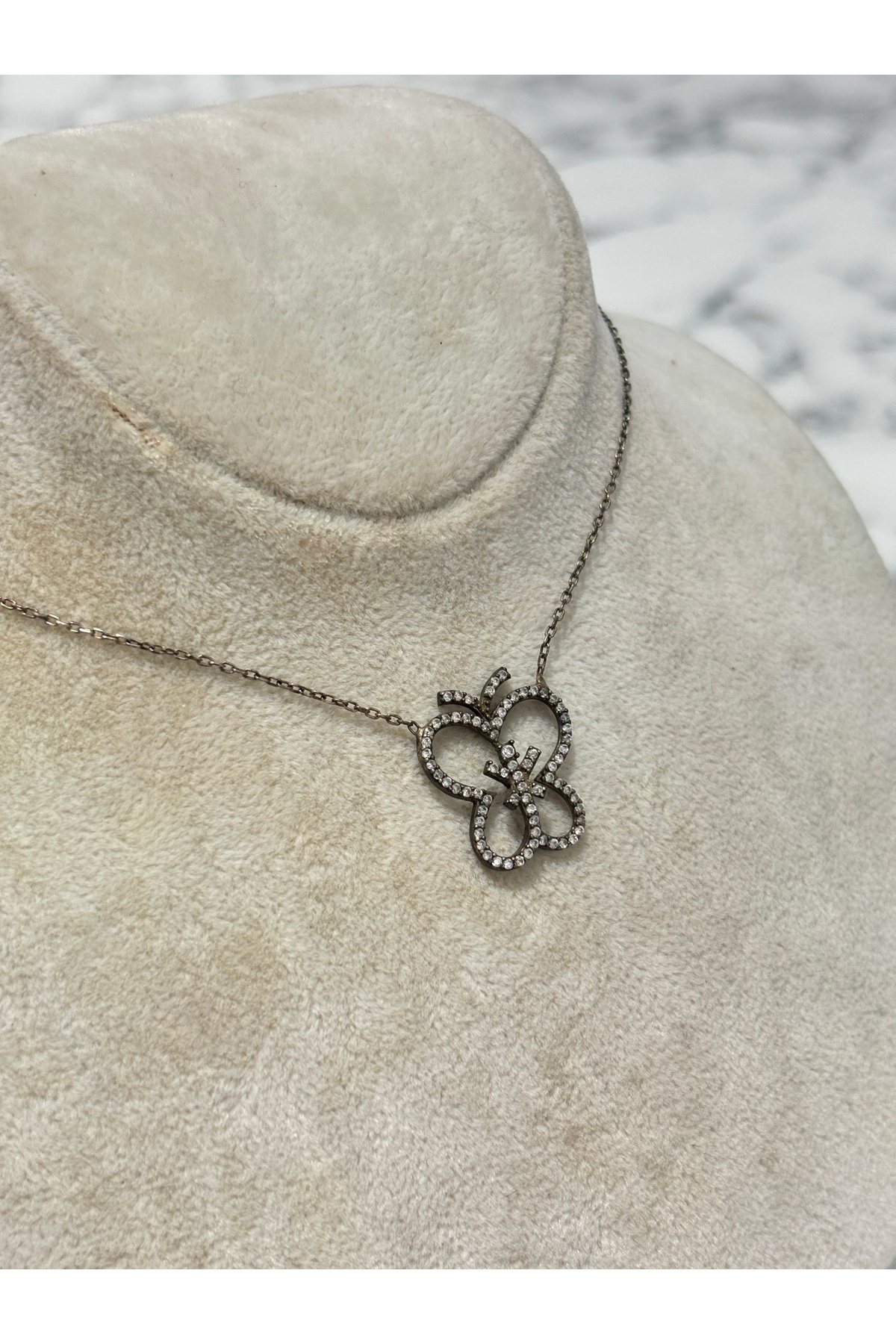 925 Ayar Gümüş Kelebek Modeli Gümüş Kolye