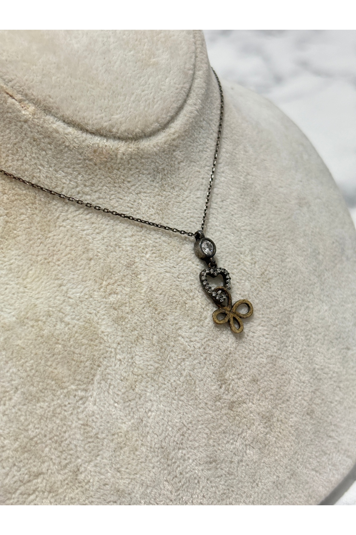 925 Ayar Gümüş Rose Gold Sonsuzluk Modeli Gümüş Kolye