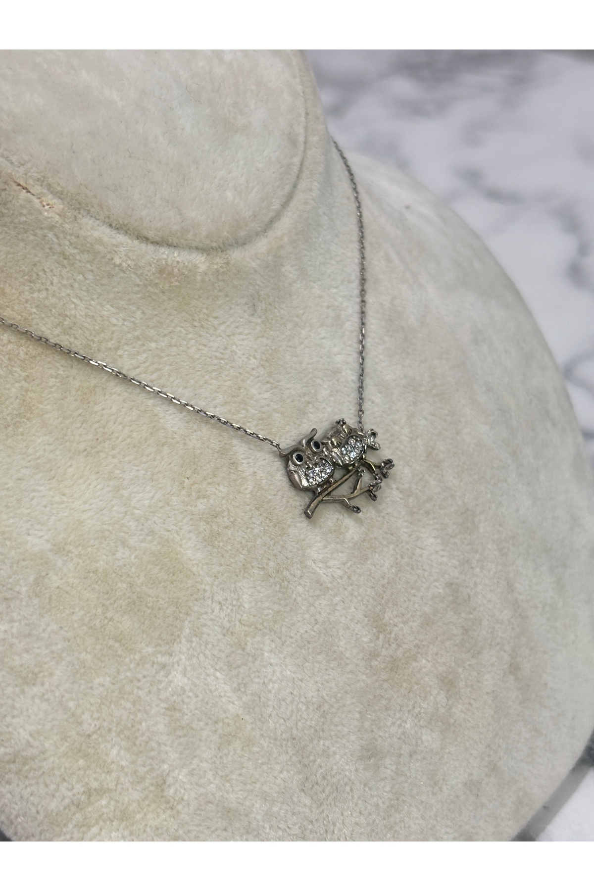 925 Ayar Gümüş Taşlı Hayvan Figürlü Modeli Gümüş Kolye