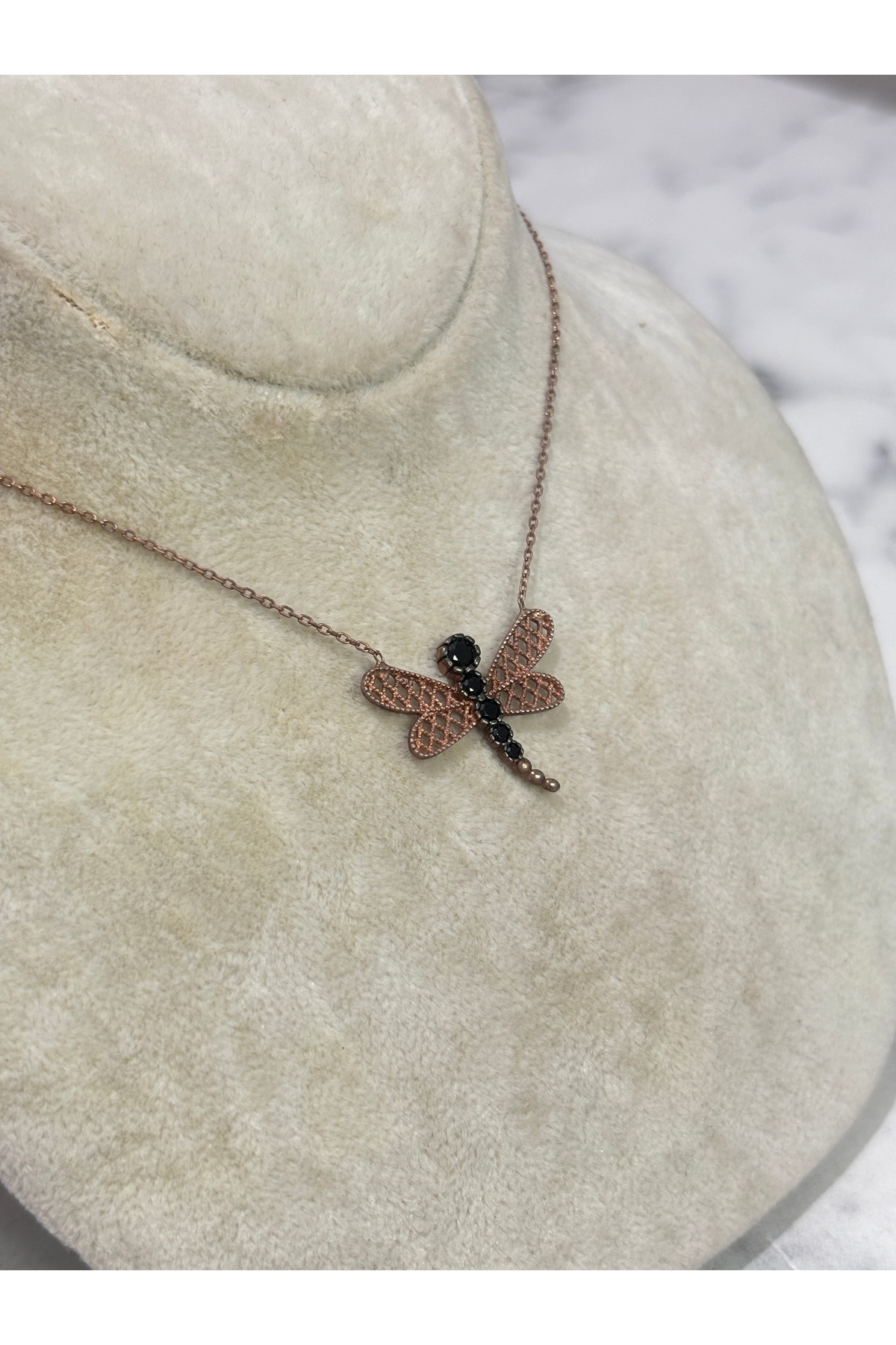 925 Ayar Gümüş Rose Gold Modeli Gümüş Kolye