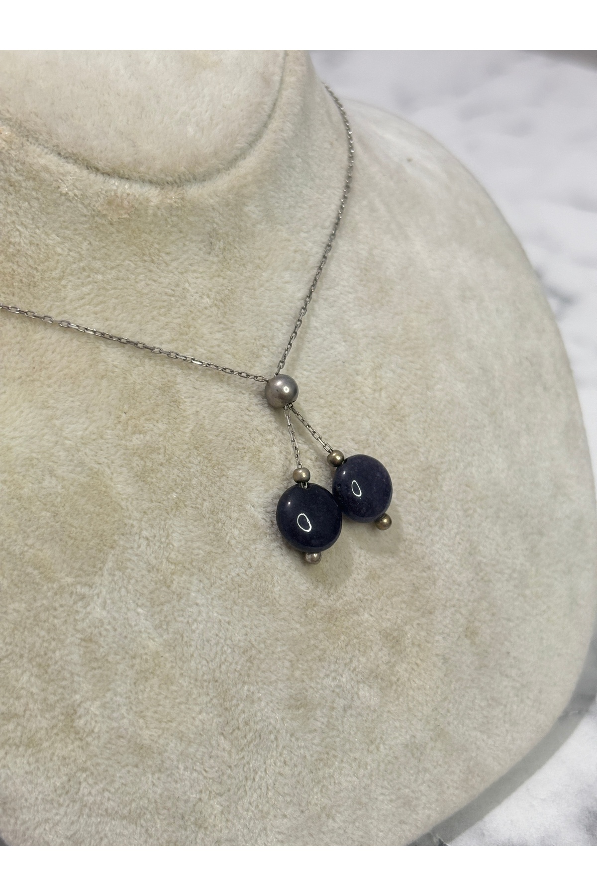 925 Ayar Gümüş Taşlı Modeli Gümüş Kolye