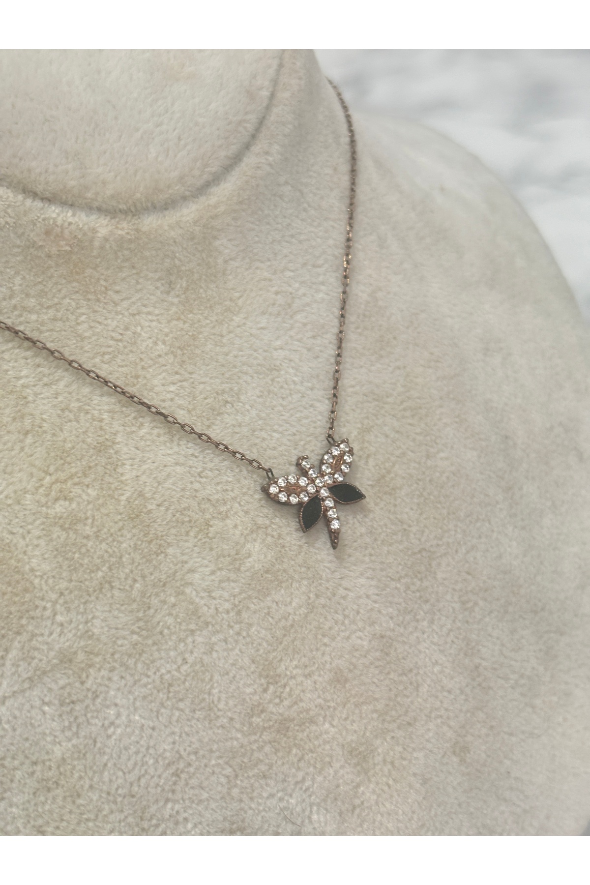 925 Ayar Gümüş  Taşlı Yusufcuk Modeli Gümüş Kolye