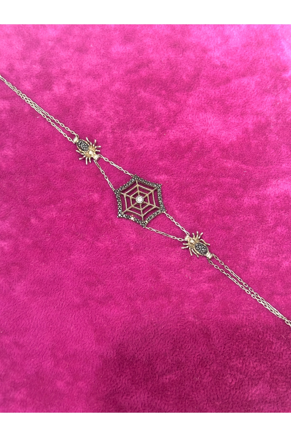 925 Ayar Gümüş Örümcek Gümüş Bileklik Modeli