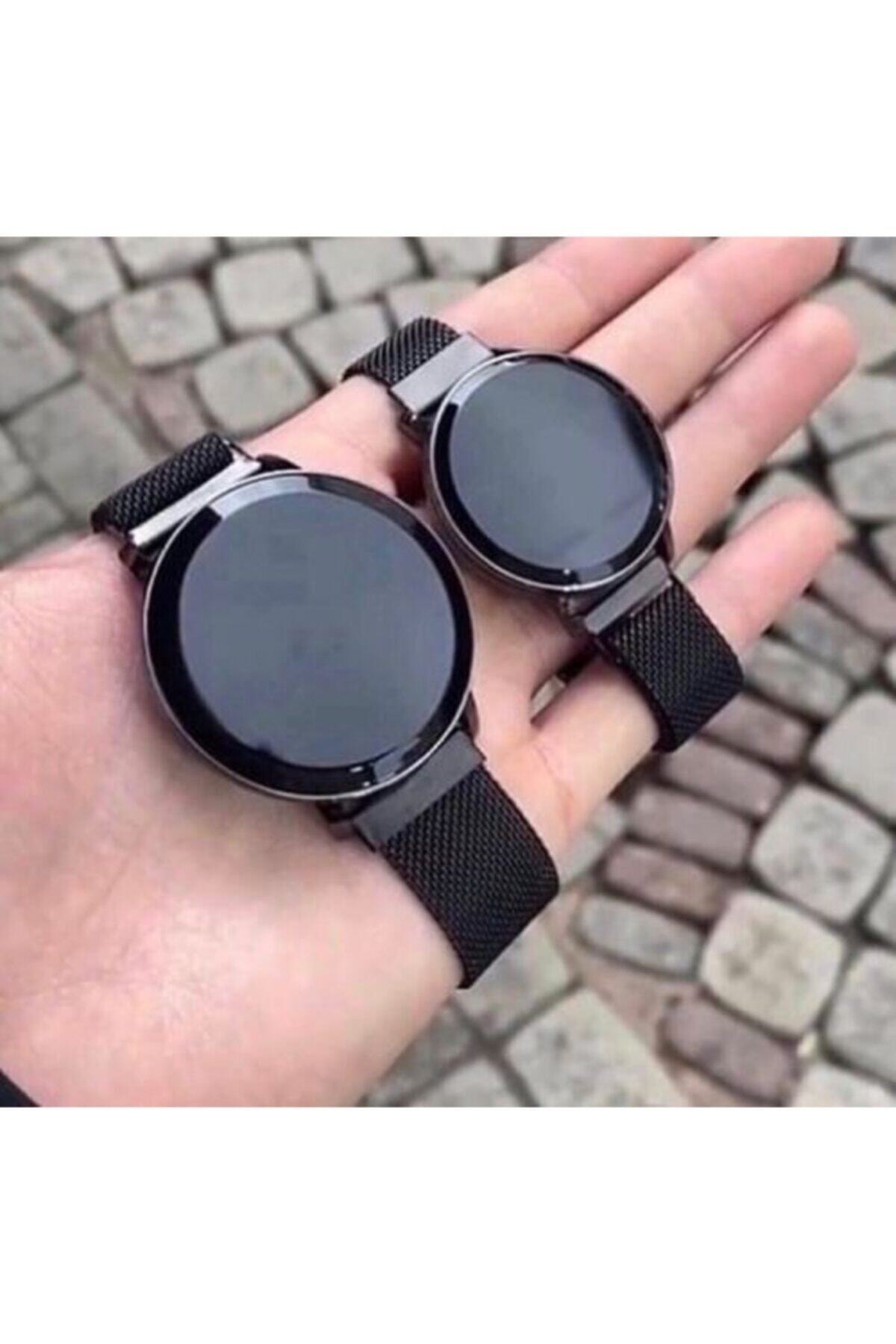 Dijital Dokunmatik Hasır Mıknatıslı Kordon Çift Saati