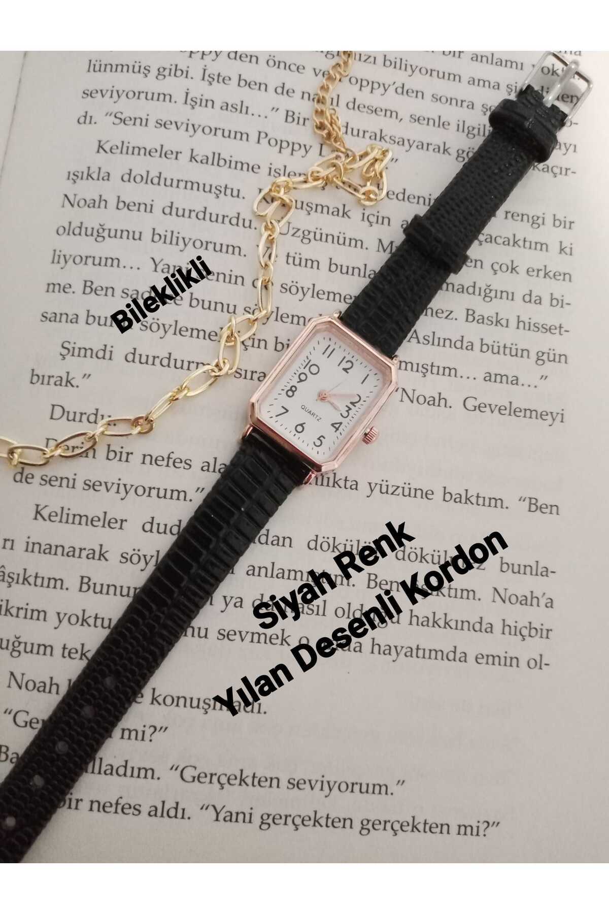 Retro Minimal Vintage Siyah Renk Kordon Kadın Kol Saati bb0133