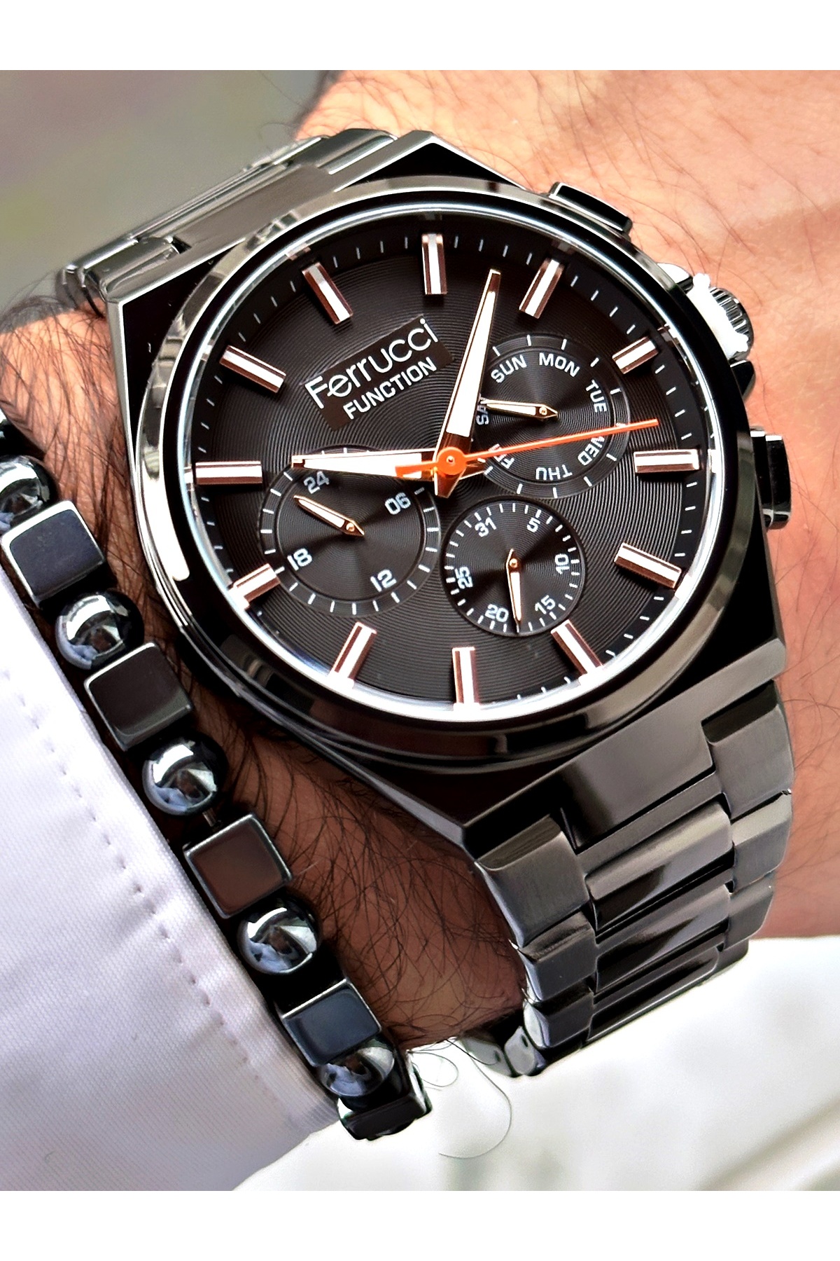 FERRUCCİ FUNCTION SİYAH METAL ERKEK KOL SAATİ