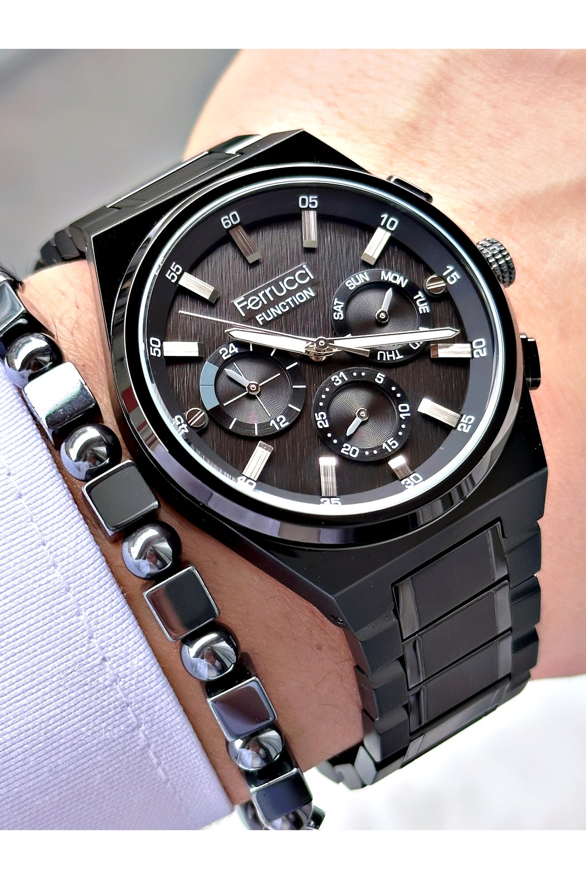 FERRUCCİ FUNCTION SİYAH METAL ERKEK KOL SAATİ