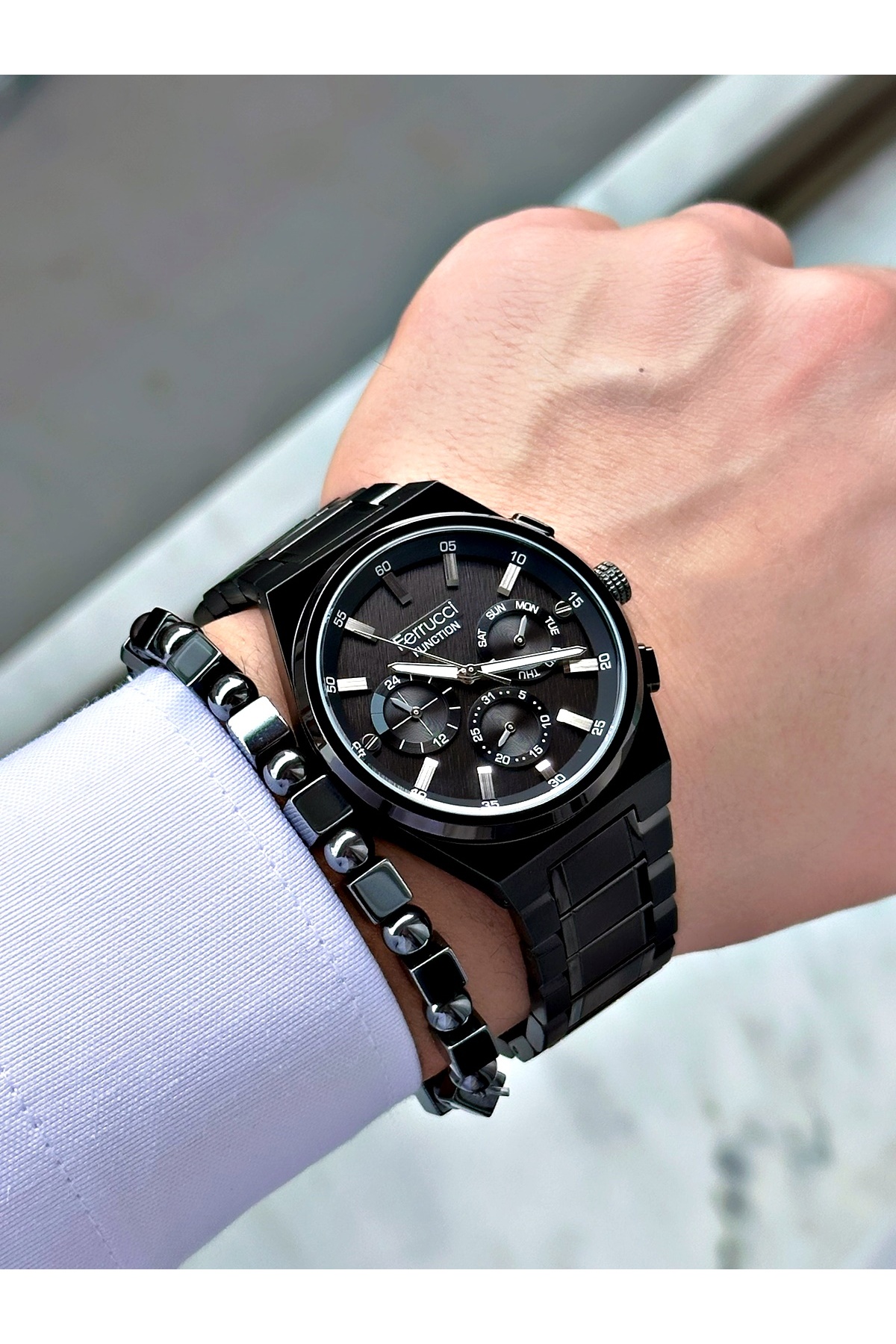 FERRUCCİ FUNCTION SİYAH METAL ERKEK KOL SAATİ