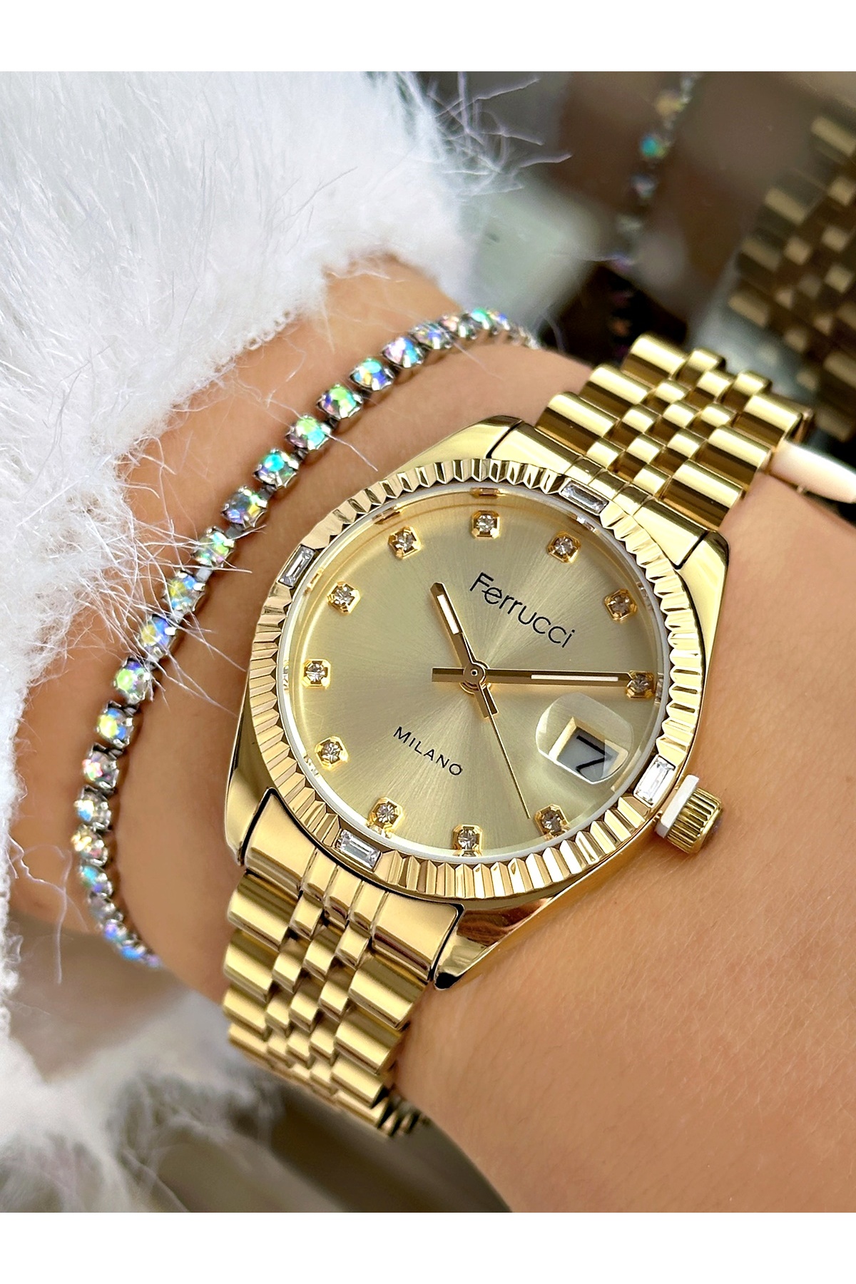 Kadın Kol Saati Su Geçirmez   , Bileklik hediyeli