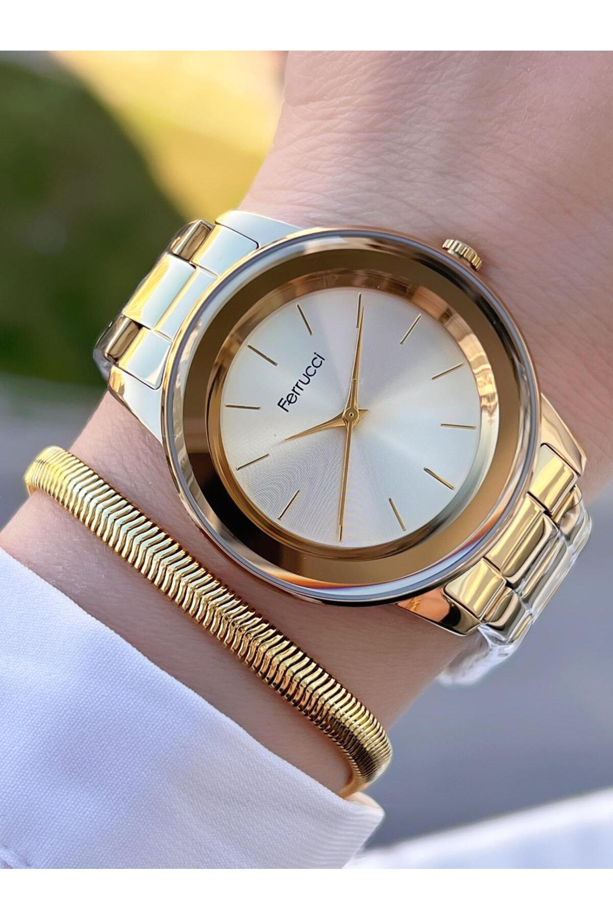 Fc N8596 02 Kadın Kol Saati Büyük Kasa Bileklik Hediyeli