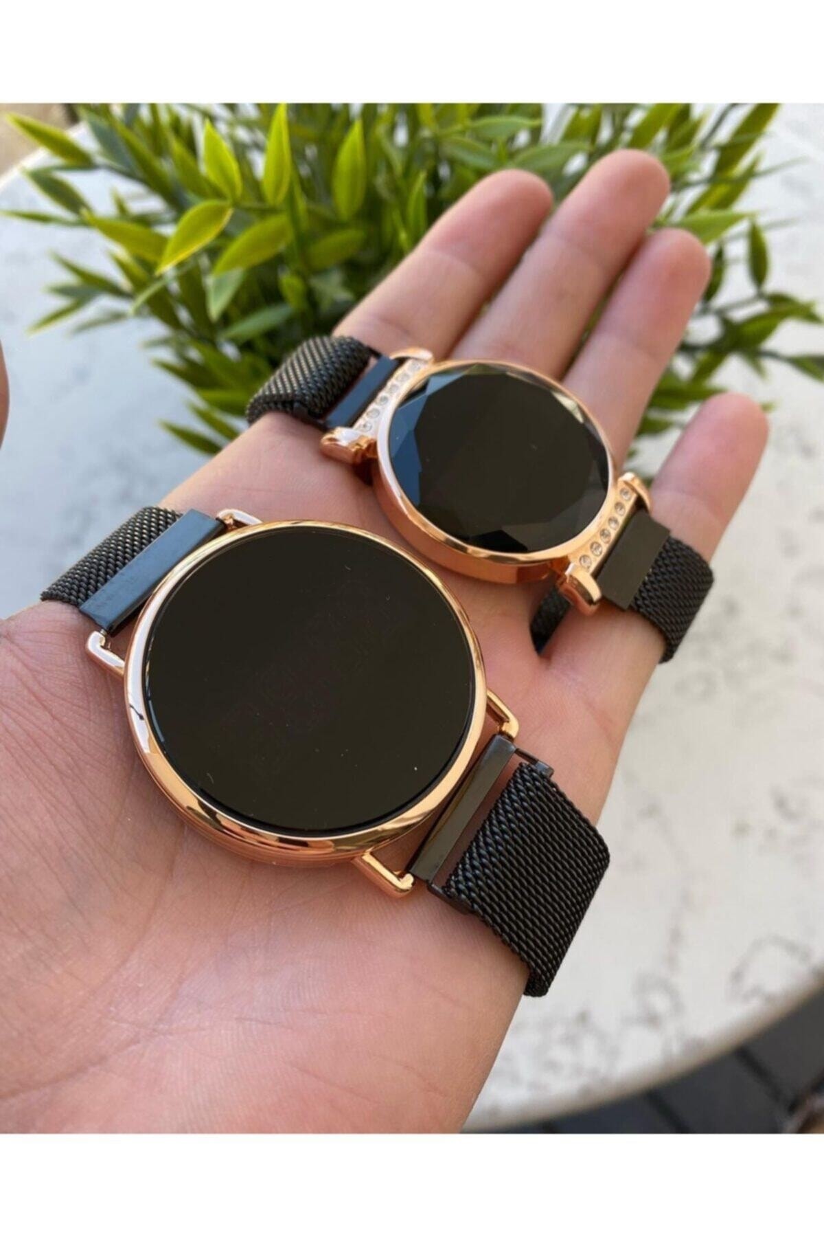 Led Çift Kol Saatleri Sevgili Saati Dokunmatik Ekranlı Saat